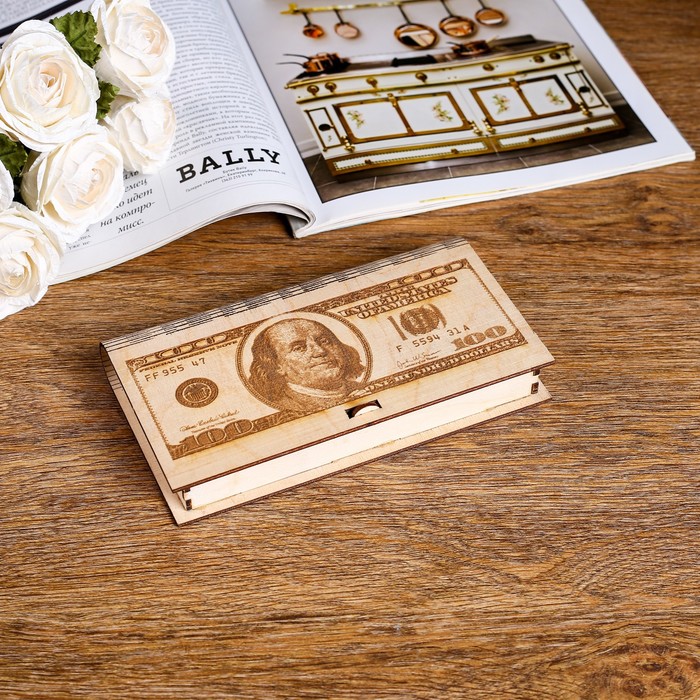 Купюрница "100 Долларов", 17х9,5х2 см