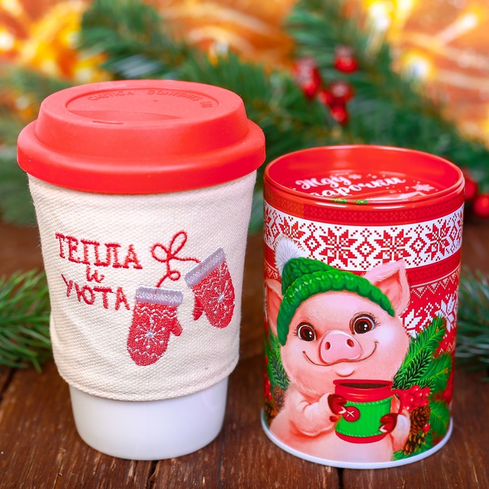 Набор "Чудес в Новом году", копилка, стакан 300 мл