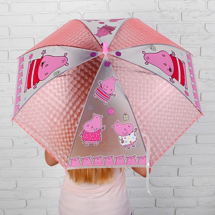 Зонт детский 3Д "Бегемотики"