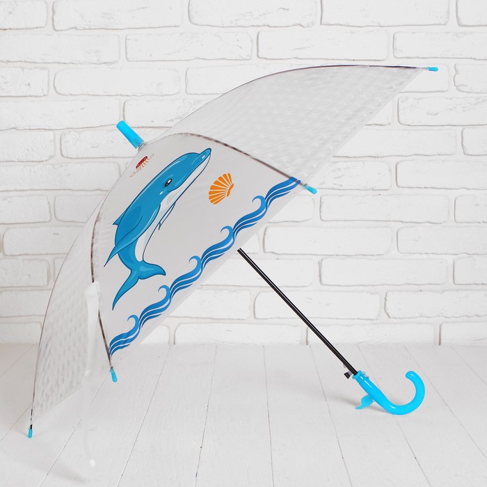 Зонт детский 3Д "Дельфины"