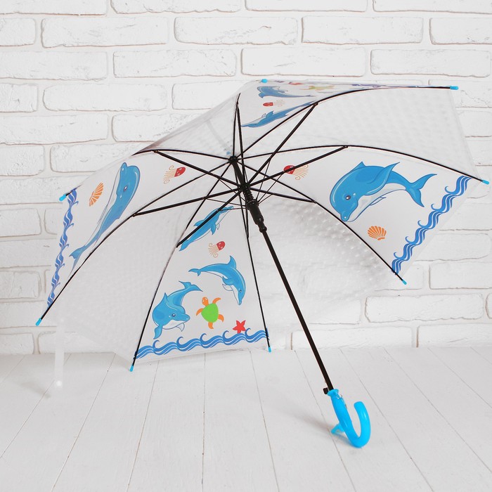 Зонт детский 3Д "Дельфины"