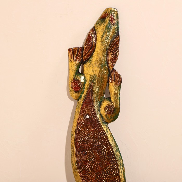 Панно настенное "Геккон золотой" 14х1х100 см