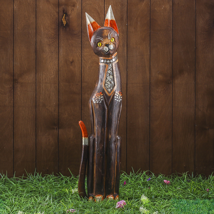 Сувенир дерево "Кошка с блестяшками" 15х8х80 см