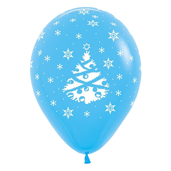 Шар латексный 12" "Новый год", пастель, 5 ст, набор 50 шт. МИКС