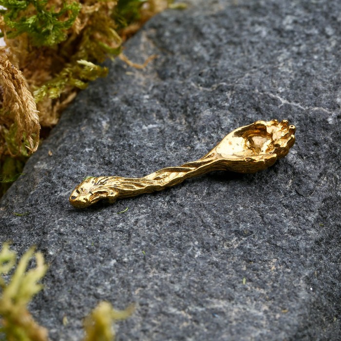 Сувениры из латуни &quot;Ложка лапа&quot; посеребреная