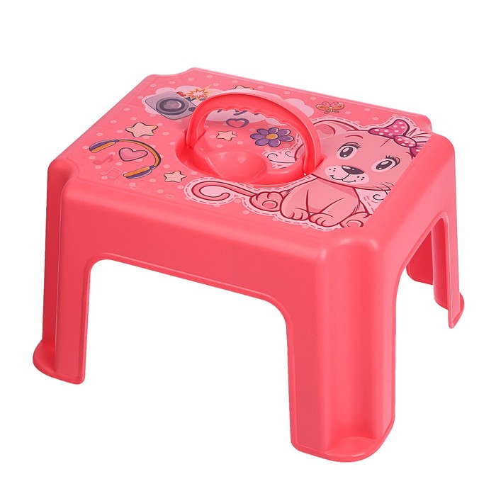 Детский табурет-подставка с ручкой «Кошечка»