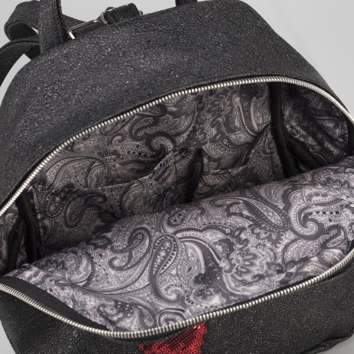 Сумка-рюкзак, отдел на молнии, кварц чёрный