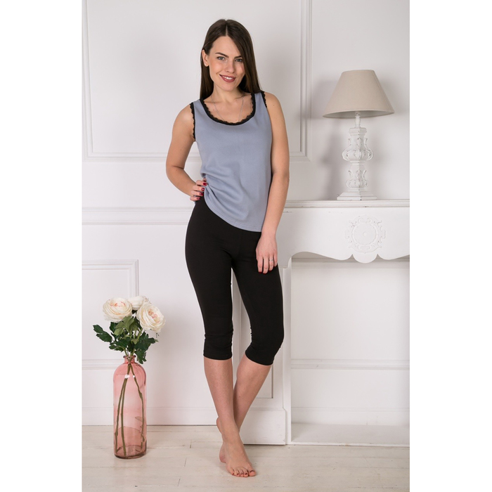 Бриджи женские 104 цвет чёрный, р-р 52