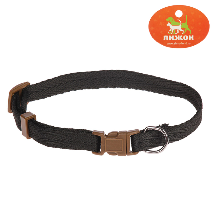 Ошейник "Ривер", 30 х 1 см, полиэстер, черный