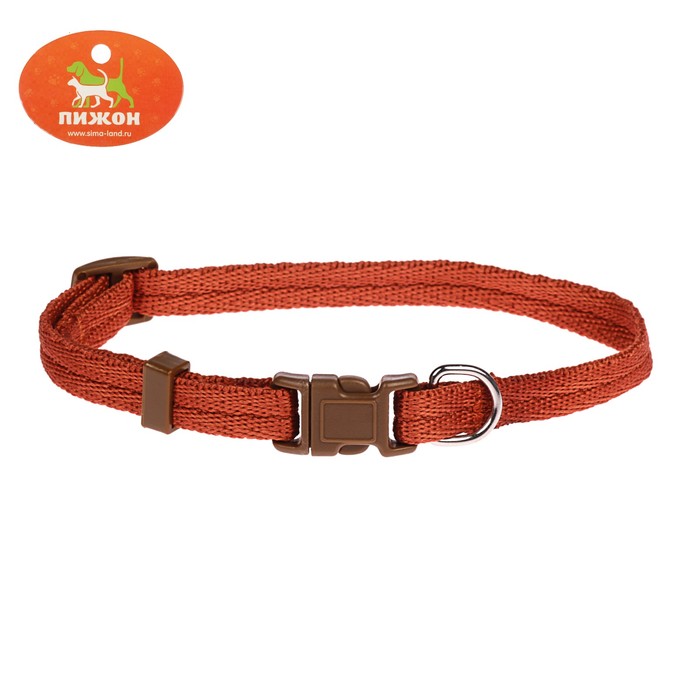 Ошейник "Ривер", 30 х 1 см, полиэстер, пепельная роза