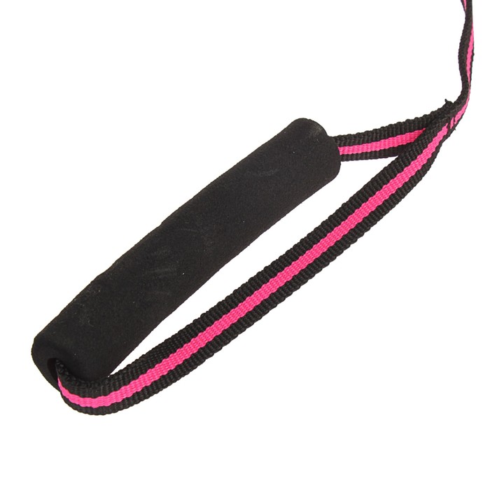Комплект с амортизирующим поводком, 1 см, черно-розовый