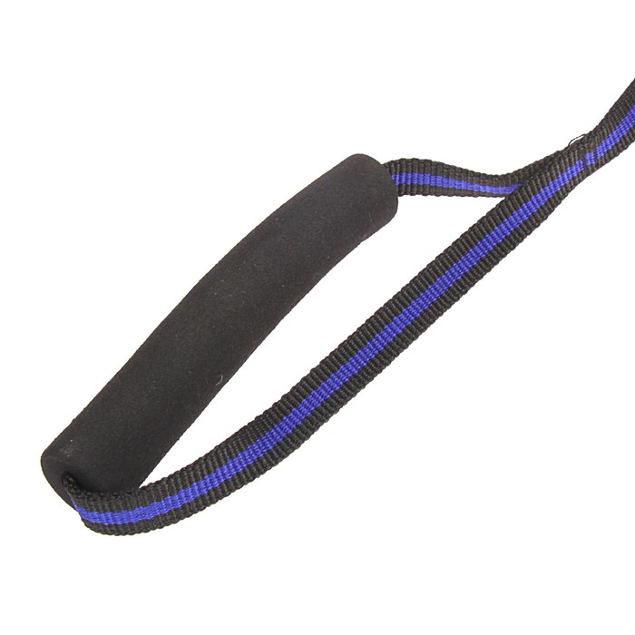 Комплект с амортизирующим поводком, 1 см, черно-синий