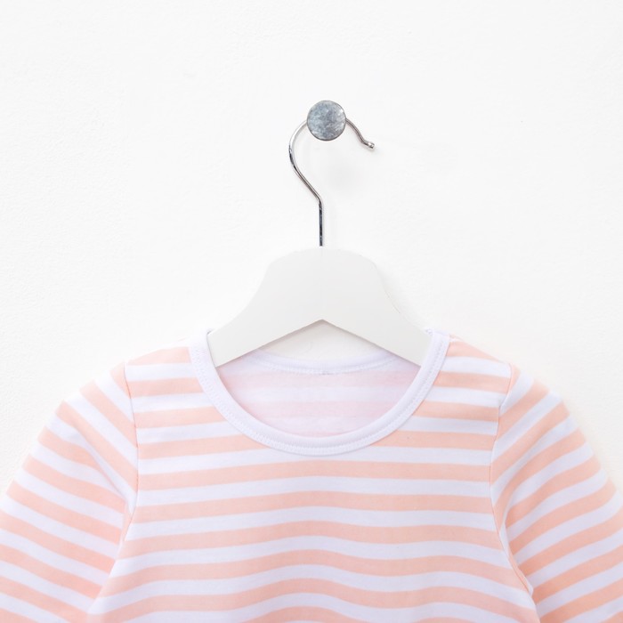 Платье для девочки, рост 110 см, цвет персик (полоска) ОП-106РПЛ