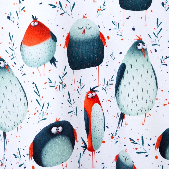 Платье для девочки ПТИЧКИ, рост 116 см, цвет белый ОП-108ПТЧ