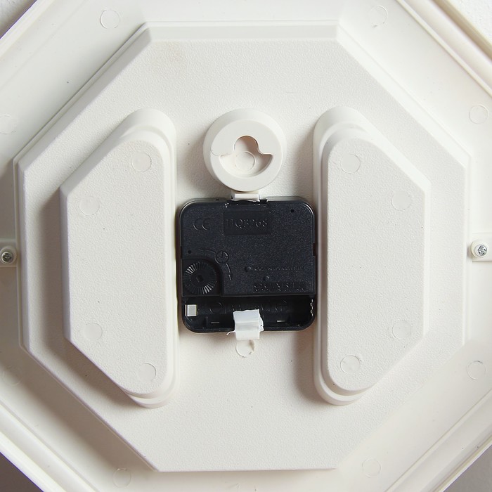 Часы настенные восьмиугольник, рама с цветами 27,5*27,5*3