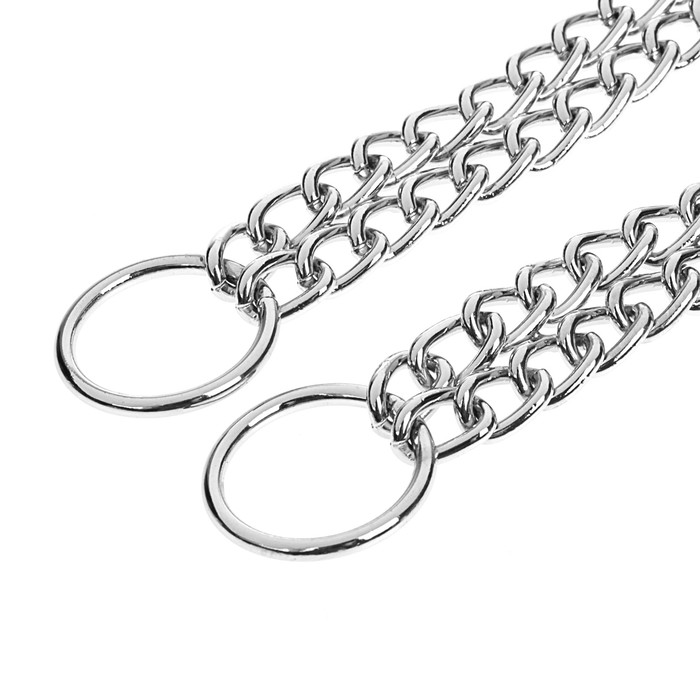 Ошейник металлический двухрядный, 30 см, толщина металла 2 мм