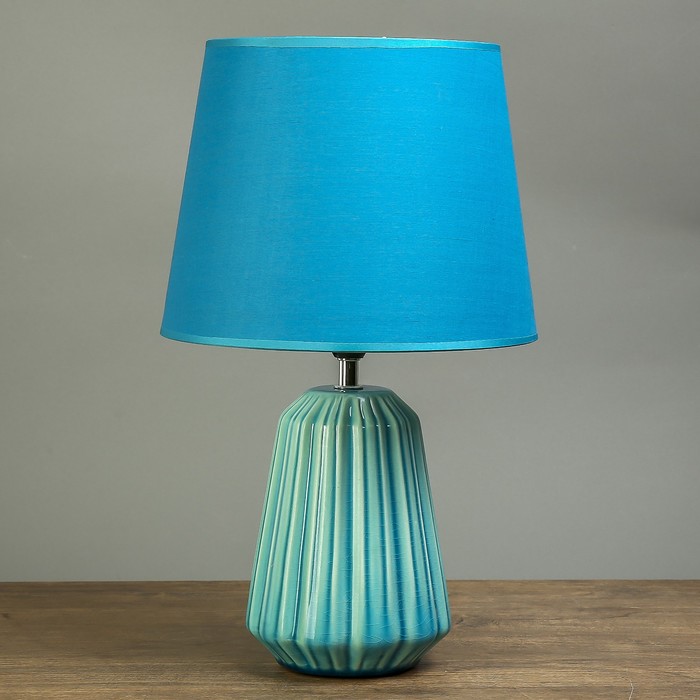 Лампа настольная "Галатея" тёмная бирюза 1х40W Е14 40х25х25 см