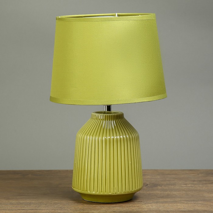 Лампа настольная "Полоски" фисташковый 1х40W Е14 31х20х20 см