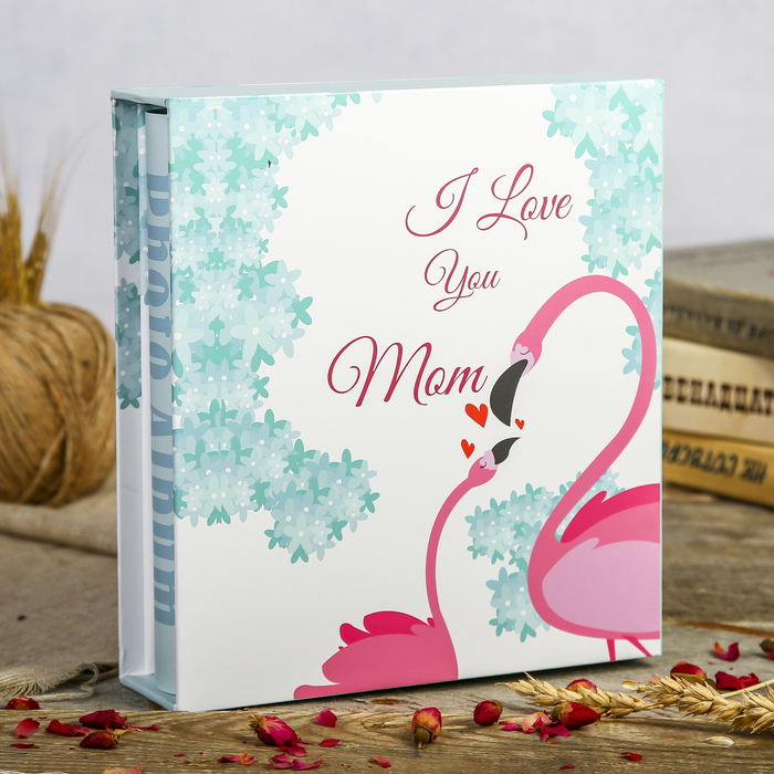 Фотоальбом на 200 фото 10х15 см "Фламинго" в коробке 22х20х6 см