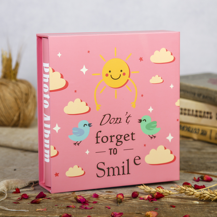 Фотоальбом на 200 фото 10х15 см "Яркое солнышко" в коробке 22х20х6 см