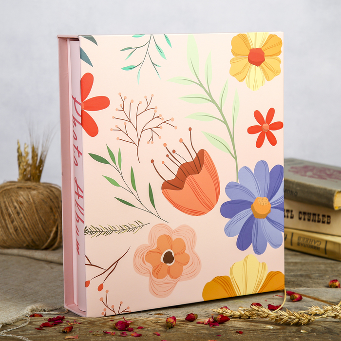 фотоальбом на 200 фото 13х18 см &quot;Полянка&quot; в коробке 30х26х6 см