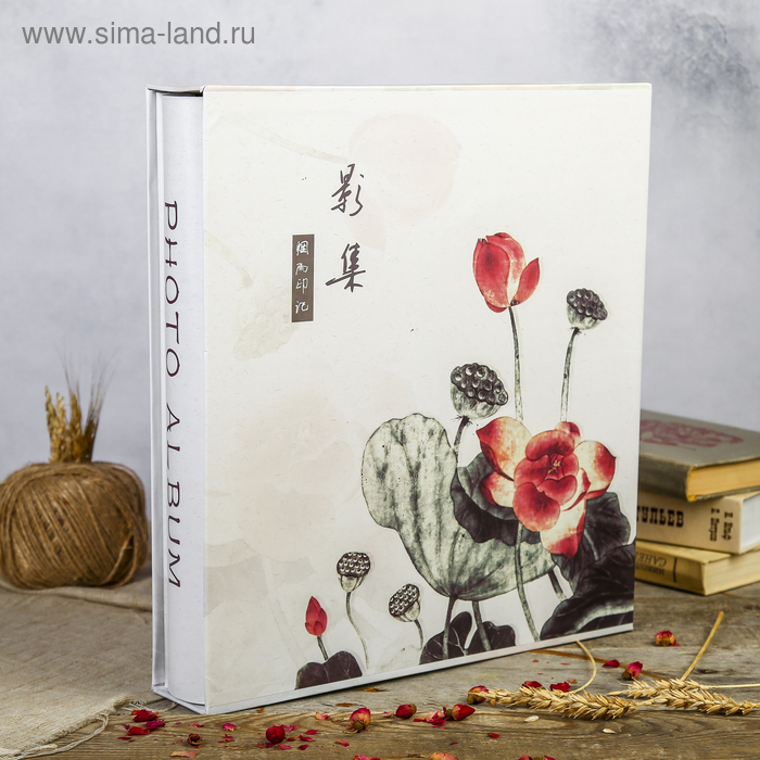 

Фотоальбом на 700 фото 10х15 см "Цветы лотоса" в коробке 36,6х33,8х6,5 см