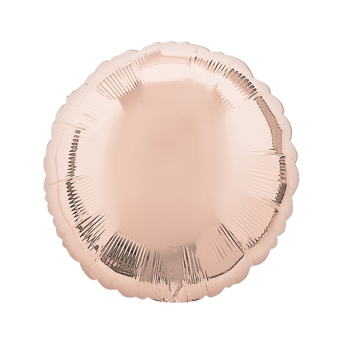 Шар фольгированный 18" "Круг", цвет розовое золото
