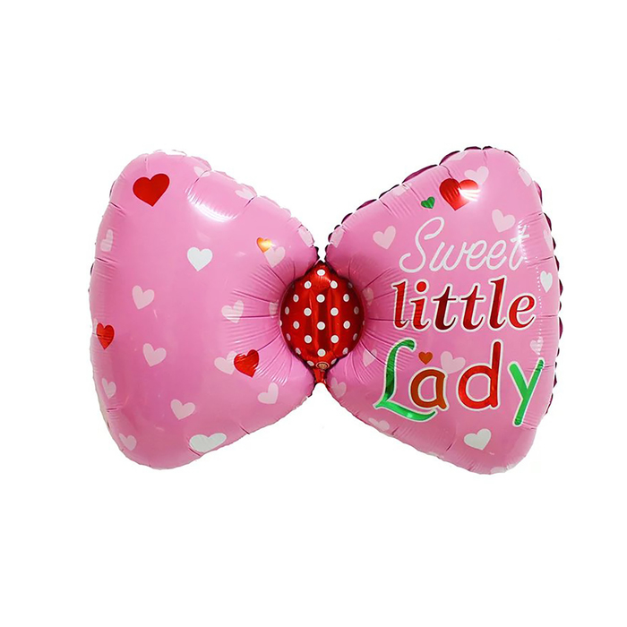 Шар фольгированный 30" "Бант", цвет розовый