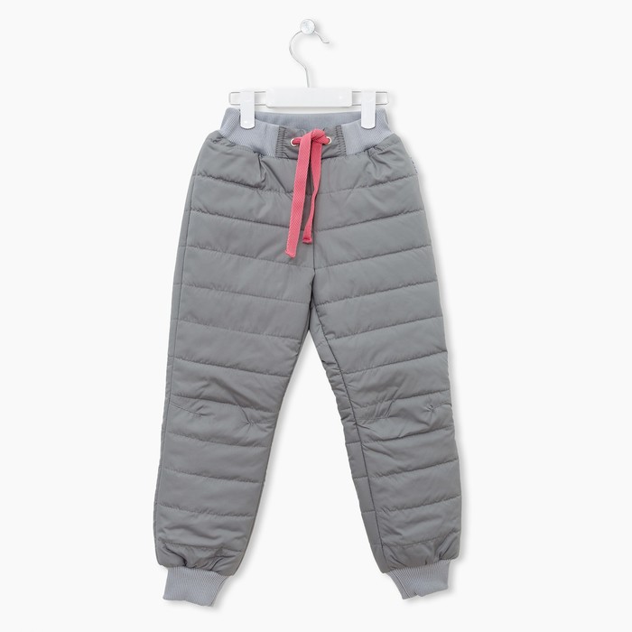 Брюки демисезонные для девочки "БЬЮТИ", рост 146 см, цвет серый