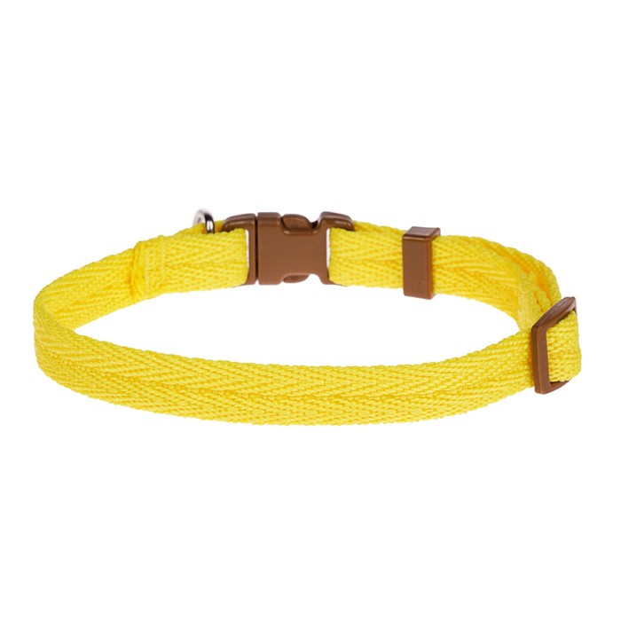 Ошейник "Ривер", 30 х 1 см, полиэстер, желтый