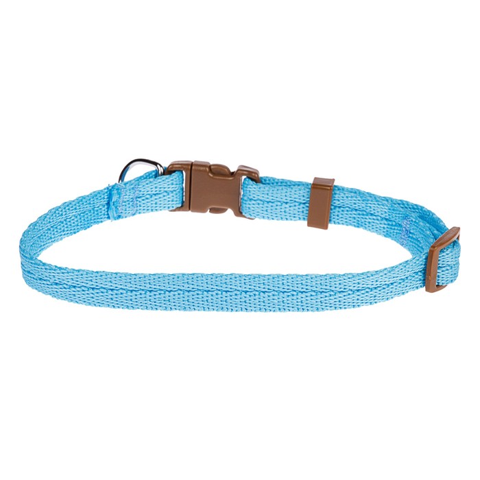 Ошейник "Ривер", 30 х 1 см, полиэстер, голубой