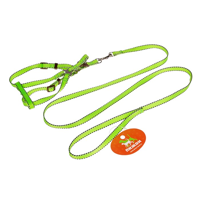 Комплект "Грация" с металлическим соединением, 1 см, нейлон, зеленый