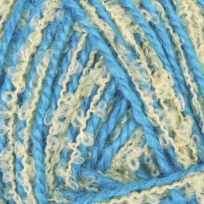 Пряжа "Букле" 40% акрил, 50% букле, 10% шерсть% 280м/100гр (Бирюза)