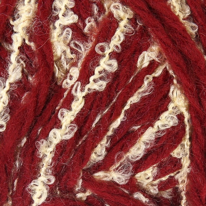 Пряжа "Букле" 40% акрил, 50% букле, 10% шерсть% 280м/100гр (Вишня)