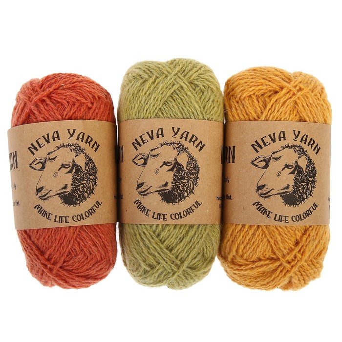 Набор для вязания: Снуд и шапочка BEANIE 3012 (желтый, зеленый, оранжевый)