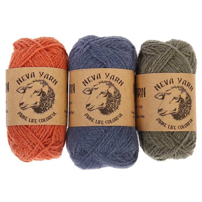 Набор для вязания: Снуд и шапочка BEANIE 3011 (синий, оливковый, оранжевый)