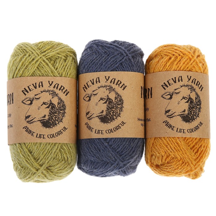 Набор для вязания: Снуд и шапочка BEANIE 3021 (зеленый, желтый, синий)