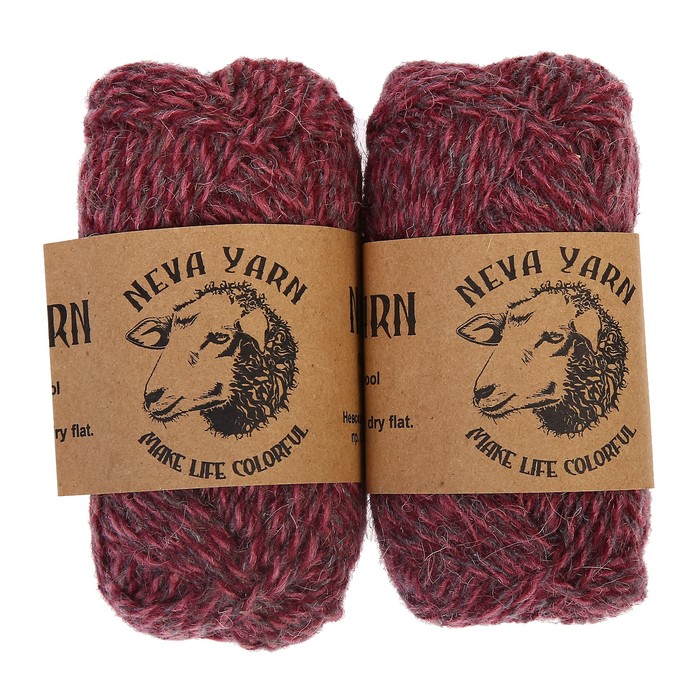 Набор для вязания: Тёплые домашние носочки 3063 (бордовый меланж)