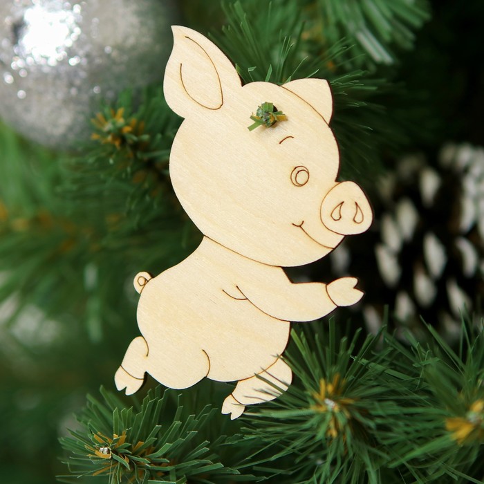 Подвеска деревянная &quot;Поросёнок&quot;