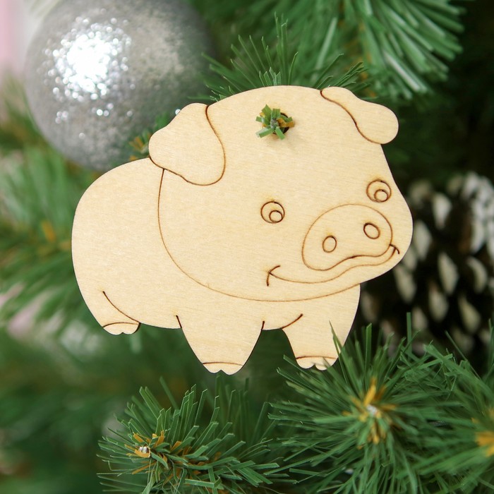 Подвеска деревянная &quot;Хрюшка&quot;