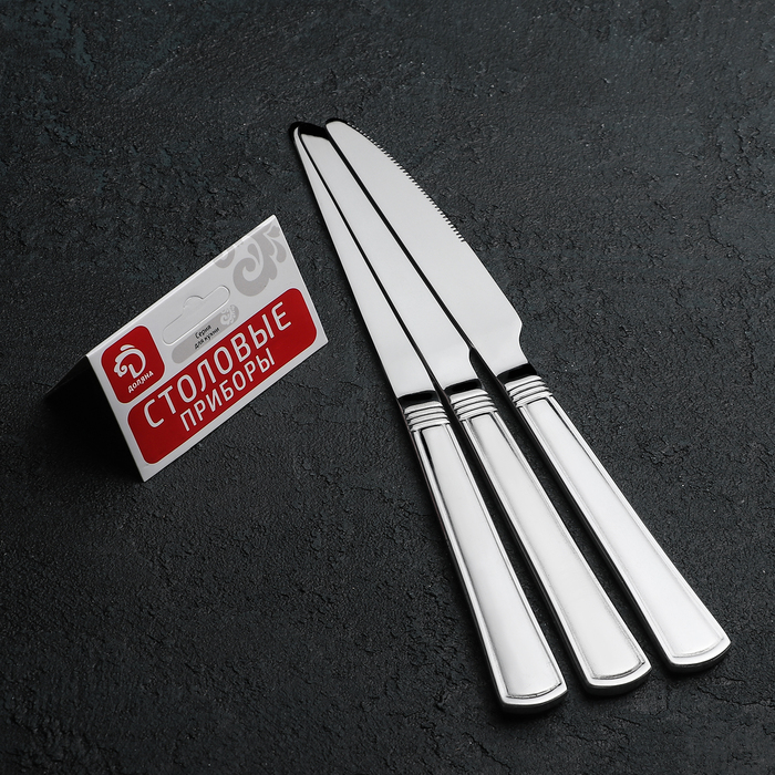 Набор ножей столовых 23 см "Классика", 3 шт