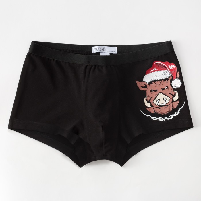 Трусы мужские KAFTAN "Настоящий мужик", р-р 48, черн., хл. 95%; эл. 5%