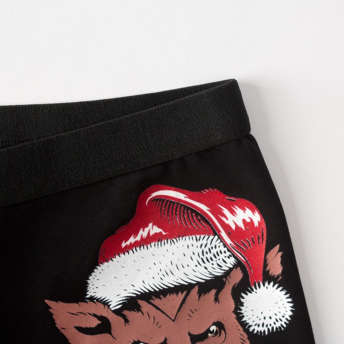 Трусы мужские KAFTAN "Настоящий мужик", р-р 46, черн., хл. 95%; эл. 5%