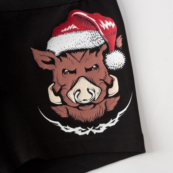 Трусы мужские KAFTAN "Настоящий мужик", р-р 46, черн., хл. 95%; эл. 5%