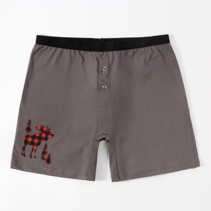 Трусы мужские KAFTAN "Клетка", р-р 50, сер., 100% хл.