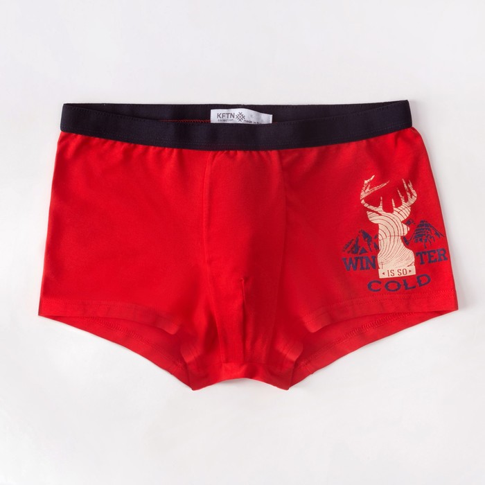 Трусы мужские KAFTAN "Winter", р-р 52, красный, хл. 95%; эл. 5%