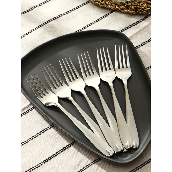 Набор вилок столовых 20 см "Капля", 6 шт