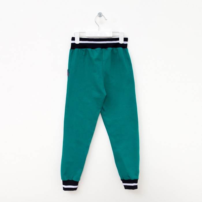 Брюки для мальчиков, цвет бирюза, 104-110 см (30)