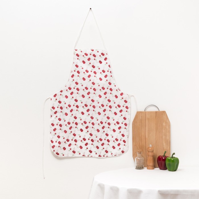 Кух. набор 3 пр.Доляна"Вишенки"прихватка 15x15см,рукавица 23х15см,фартук 48*68 см,100%п/э