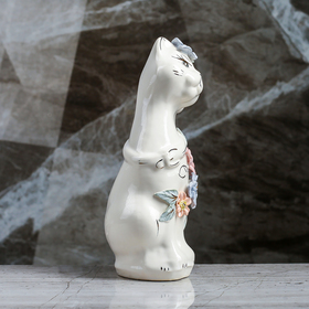 

Копилка "Кошка Тома", белая, цветная лепка, 22 см